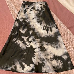 Black and White Midi Skirt